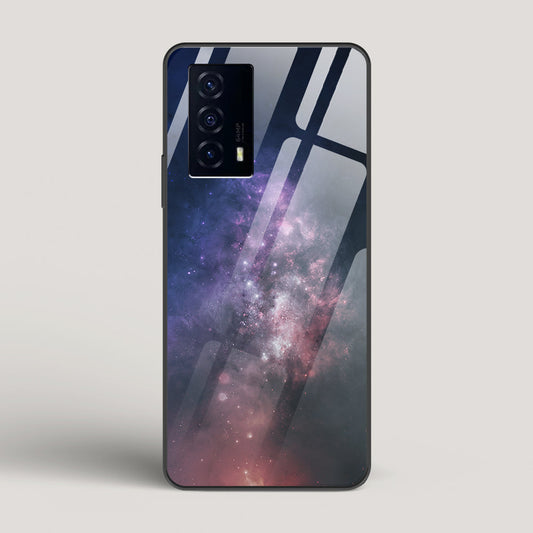 Black And Blue Nebula - vivo iQOO Z5 Glass Case