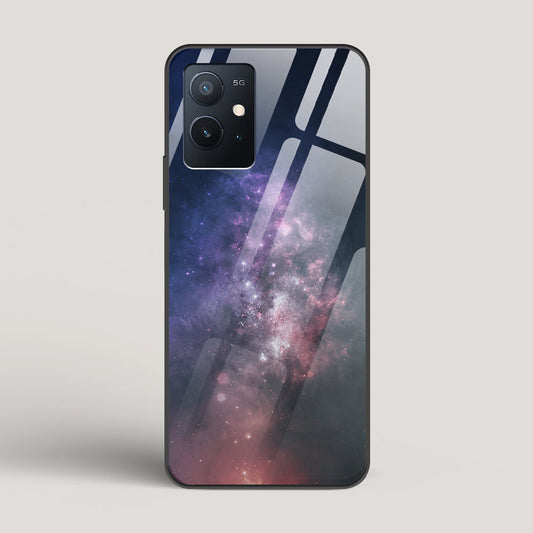 Black And Blue Nebula - vivo iQOO Z6 Glass Case