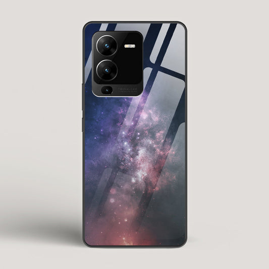 Black And Blue Nebula - vivo V25 Pro Glass Case