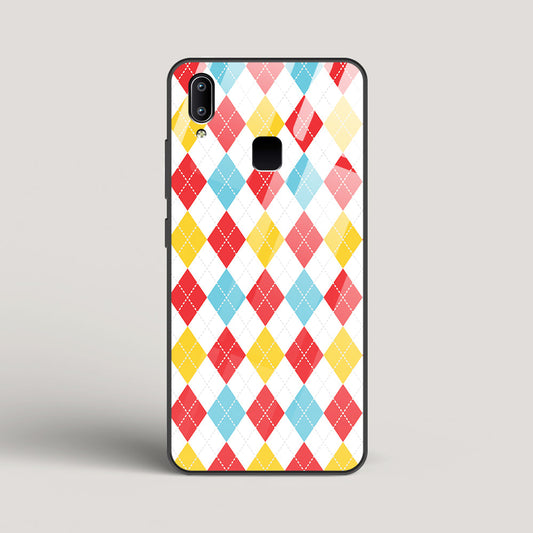 Argyle Checks - vivo Y91 Glass Case