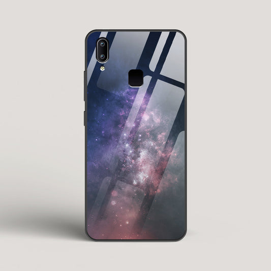 Black And Blue Nebula - vivo Y91 Glass Case