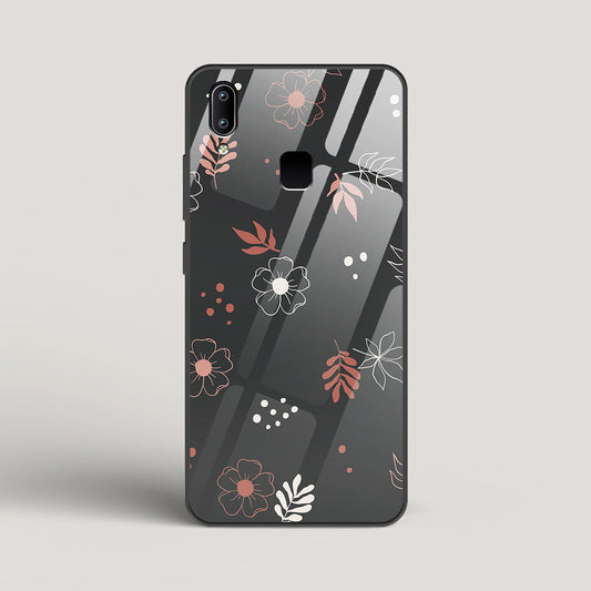 Boho Floral Midnight - vivo Y91 Glass Case