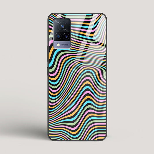 Color Lines  - vivo V21 Glass Case