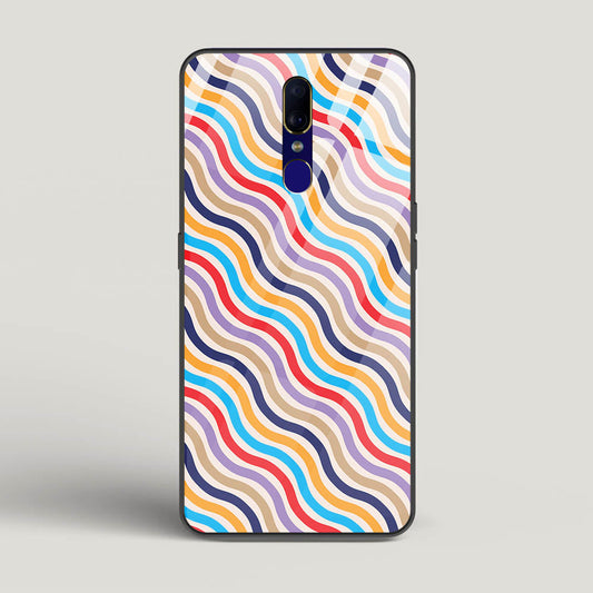 Wavy Striped Lines - Oppo A9x Glass Gripper Case