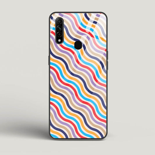 Wavy Striped Lines - Oppo A31 Glass Gripper Case