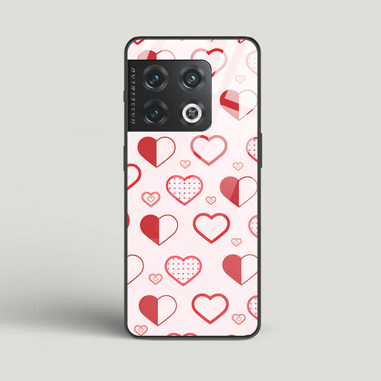 Abstract Heart Pattern - Oneplus 10 Pro Glass Gripper Case