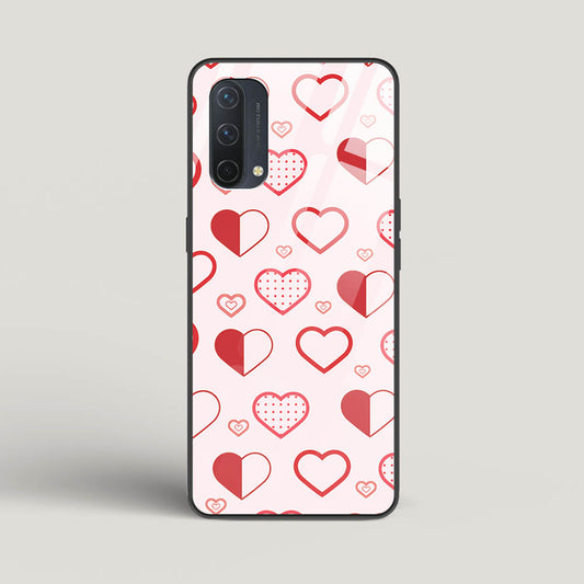 Abstract Heart Pattern - Oneplus Nord Ce Glass Gripper Case