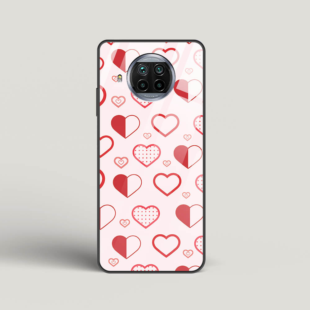 Abstract Heart Pattern - Xiaomi Mi 10I Glass Gripper Case