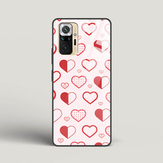 Abstract Heart Pattern - Redmi Note 10 Pro Glass Gripper Case