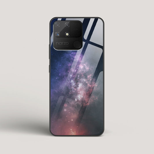 Black And Blue Nebula - Realme Narzo 50A Glass Case