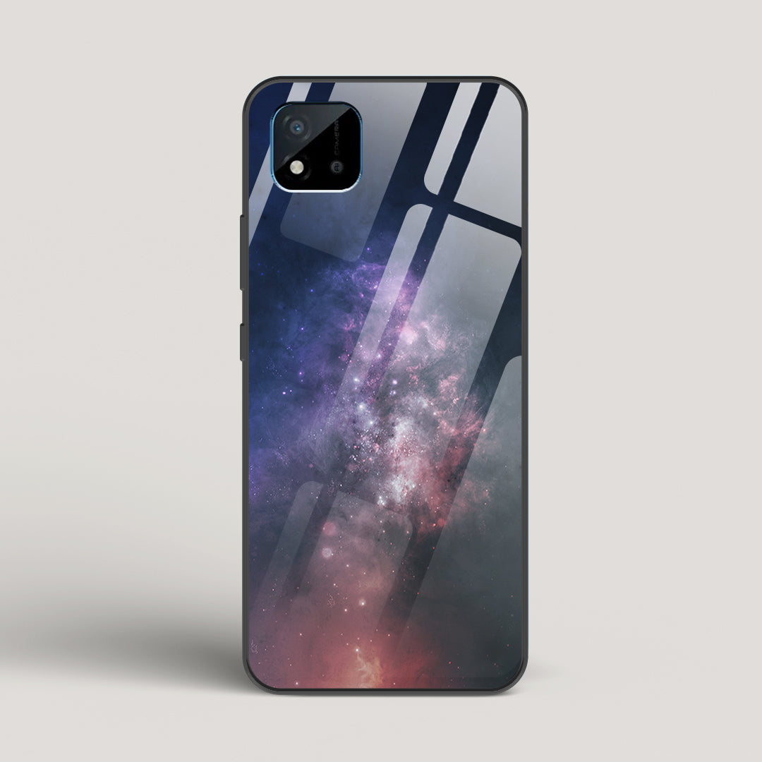 Black And Blue Nebula - Realme C20 Glass Case