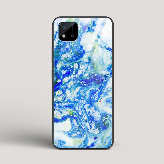 Blue Acid Marble - Realme C20 Glass Case