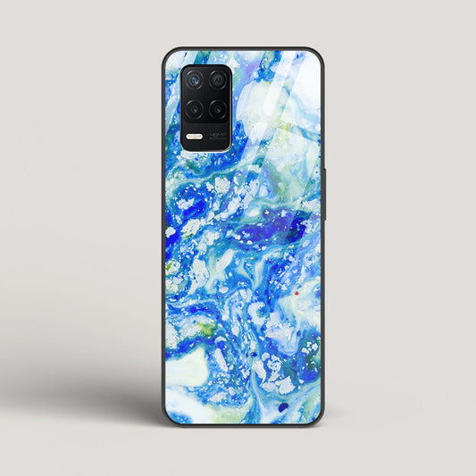 Blue Acid Marble - Realme Narzo 30 5G Glass Case