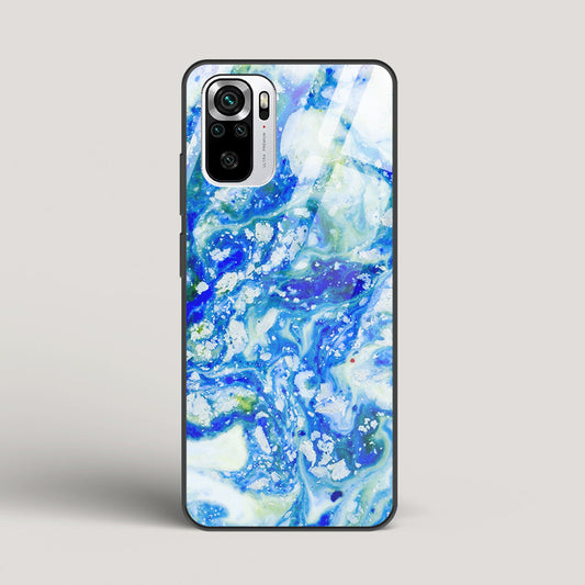 Blue Acid Marble - Redmi Note 10 Glass Case