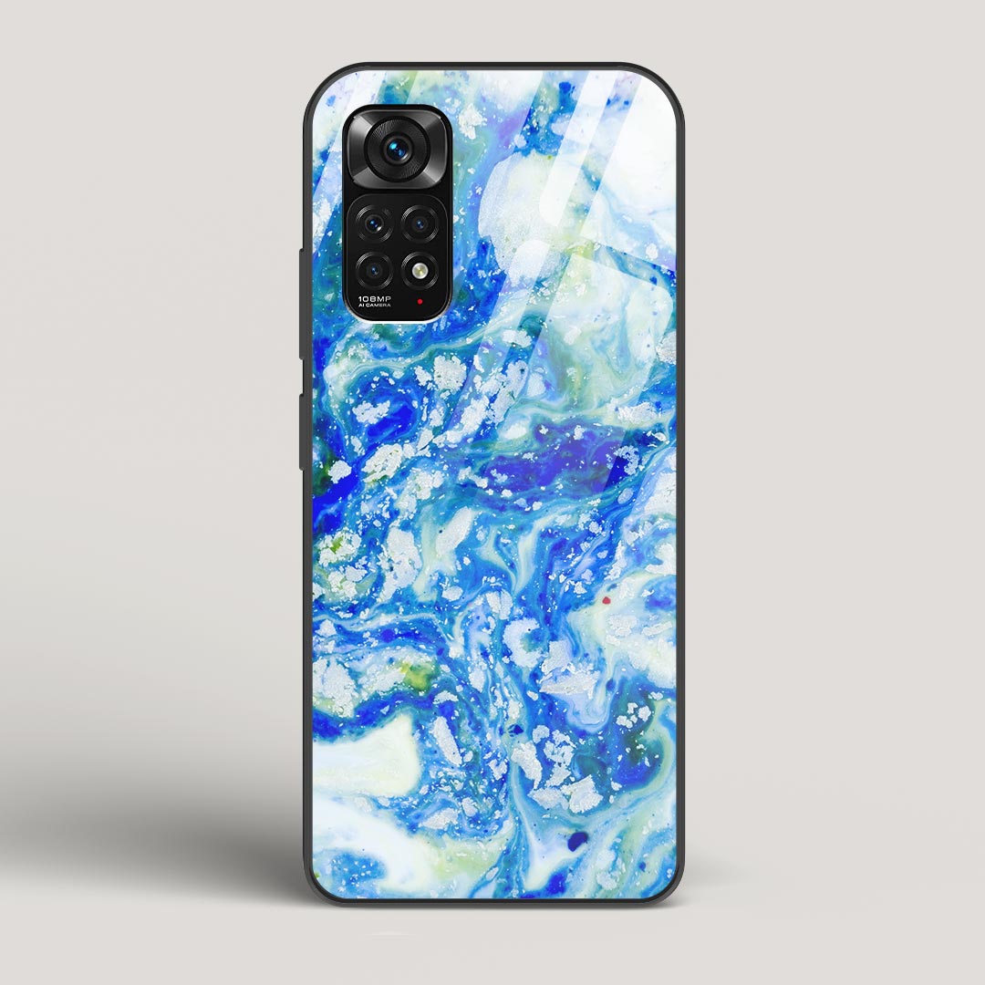 Blue Acid Marble - Redmi Note 11S Glass Case