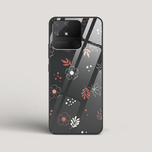 Boho Floral Midnight - Realme Narzo 50A Glass Case