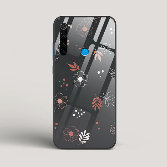 Boho Floral Midnight - Redmi Note 8 Glass Case