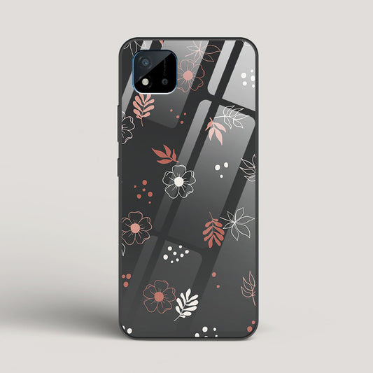 Boho Floral Midnight - Realme C20 Glass Case