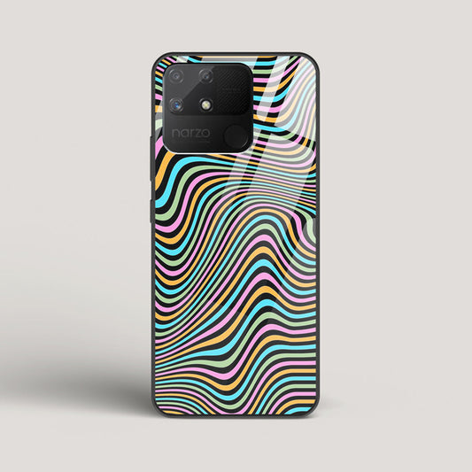 Color Lines - Realme Narzo 50A Glass Case