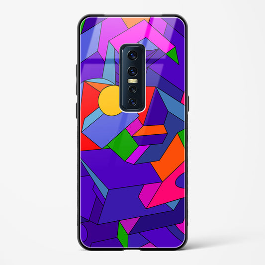 Geometric Chroma  - Vivo V17 Pro Glass Gripper Case