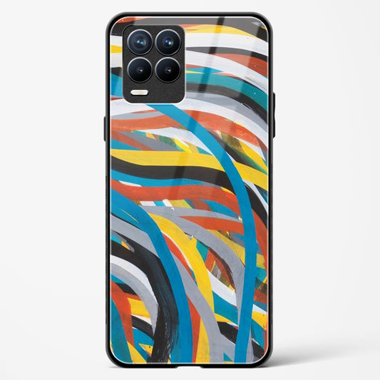 colorful stroke pattern - Realme 8 Glass Gripper Case