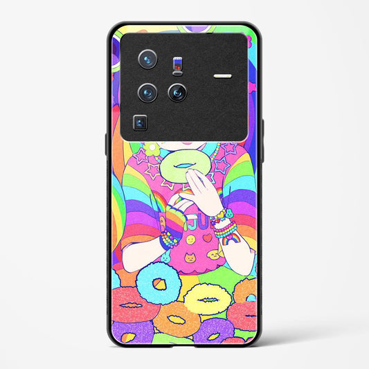 Kawaii Girl Art - Vivo X80 Pro 5G Glass Gripper Case