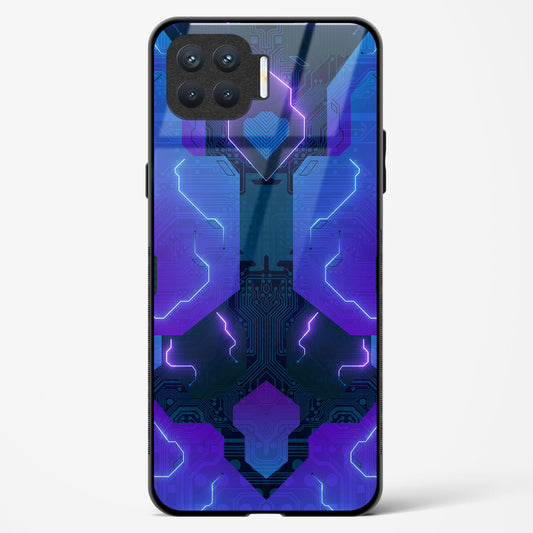 Electric Blueburst - Oppo F17 Glass Gripper Case