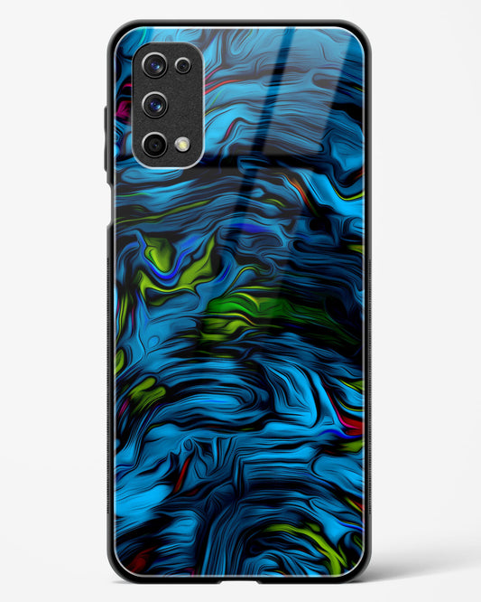 Aquatic Blue - Realme X7 Pro Glass Gripper Case