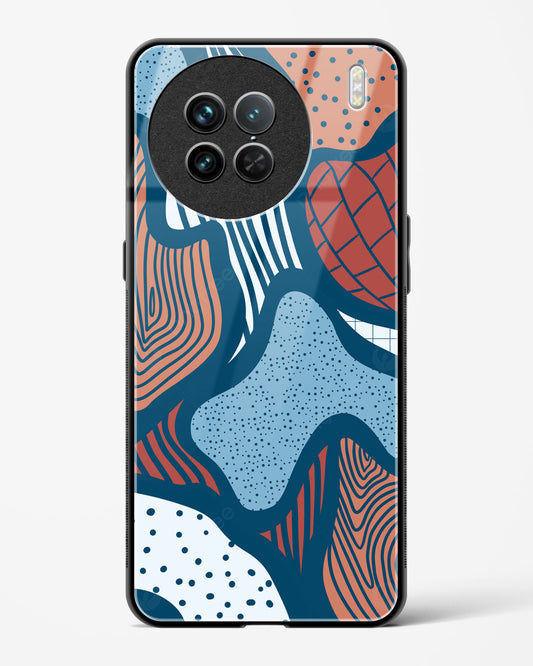 Doodle Waves - Vivo X90 Pro Glass Gripper Case