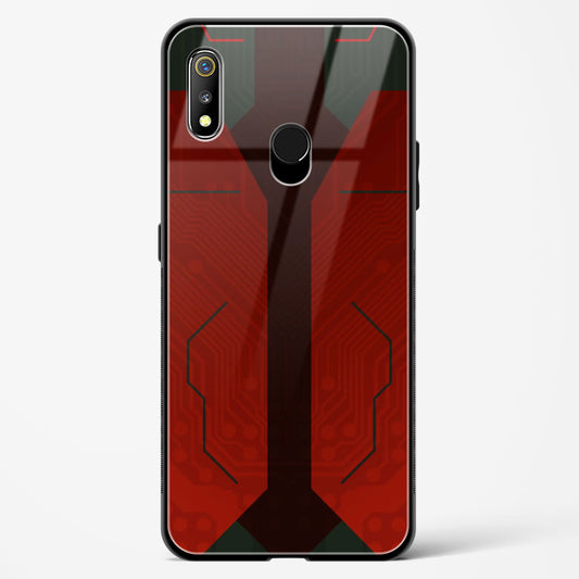 Scarlet Sentinel - Realme 3 Pro Glass Gripper Case