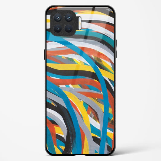 colorful stroke pattern - Oppo F17 Pro Glass Gripper Case