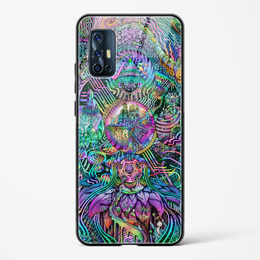 Trippy Galaxy  - Vivo V17 Glass Gripper Case