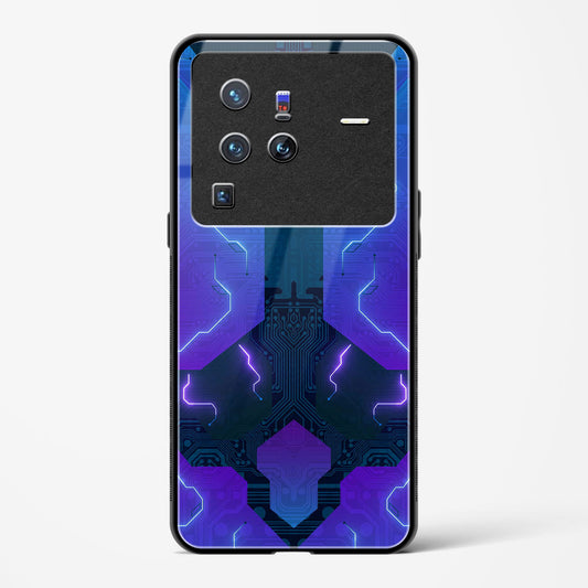 Electric Blueburst - Vivo X80 Pro 5G Glass Gripper Case