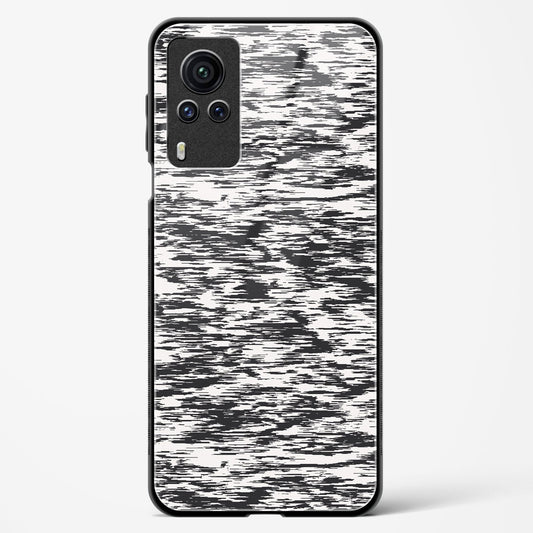 Black and White Glitch - Vivo X60 Pro Glass Gripper Case