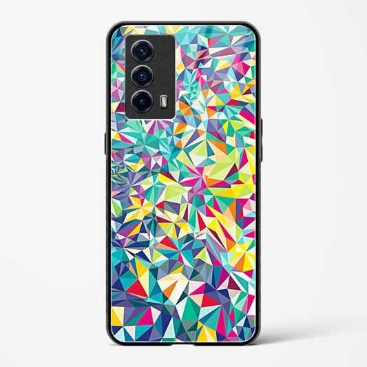 colorful geometric abstract - Vivo iQOO Z5 Glass Gripper Case