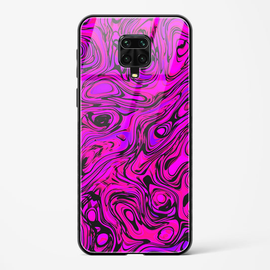 Colourful Liquid Vector - Redmi Note 9 Pro Max Glass Gripper Case