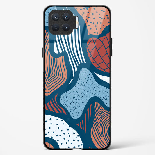 Doodle Waves - Oppo F17 Pro Glass Gripper Case