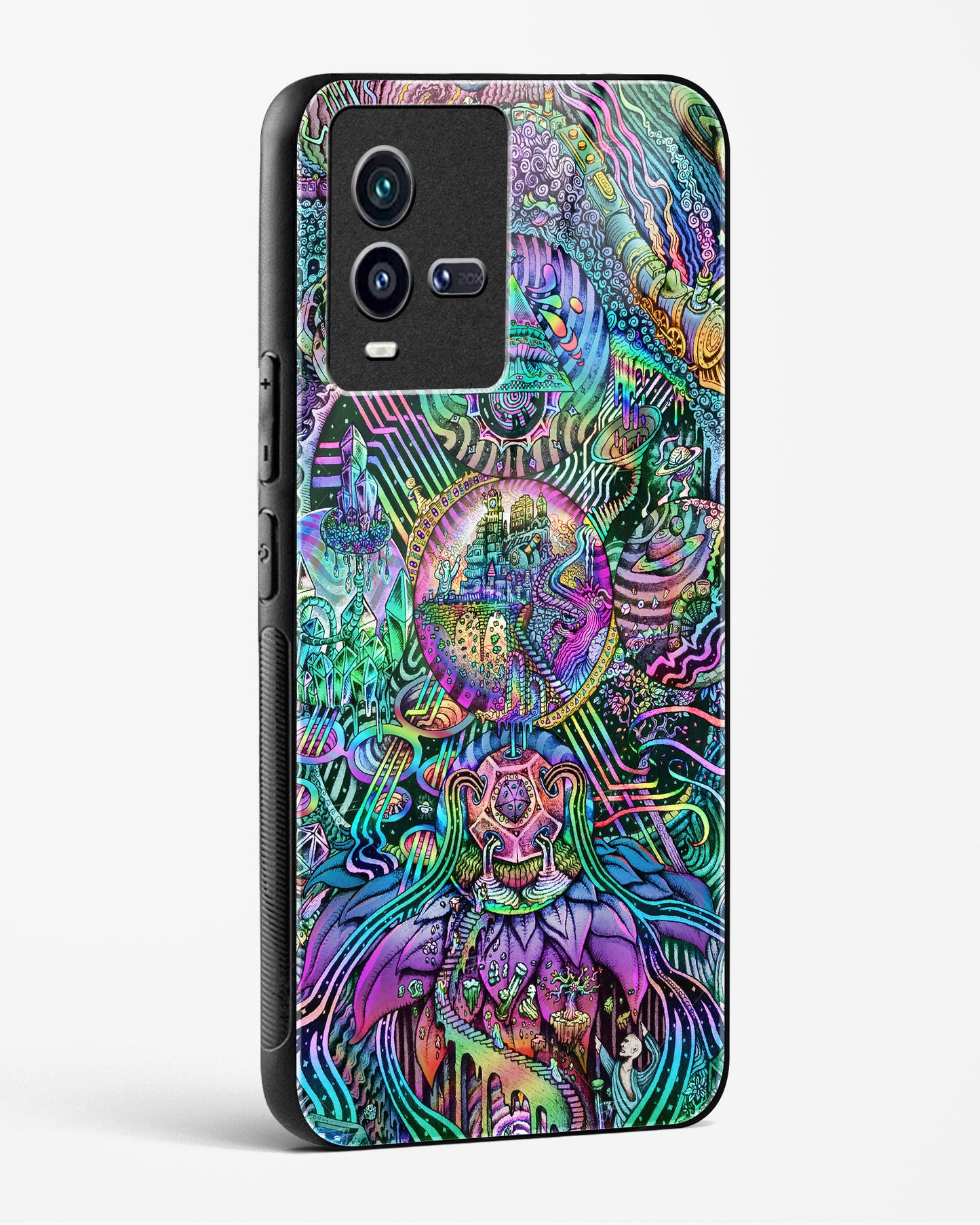 Trippy Galaxy - Vivo iQOO9T 5G Glass Gripper Case