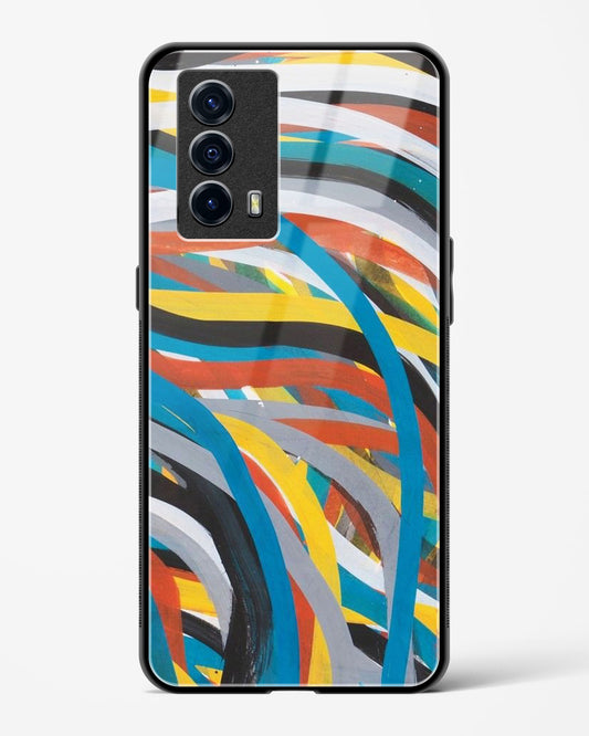 colorful stroke pattern - Vivo iQOO7 Glass Gripper Case