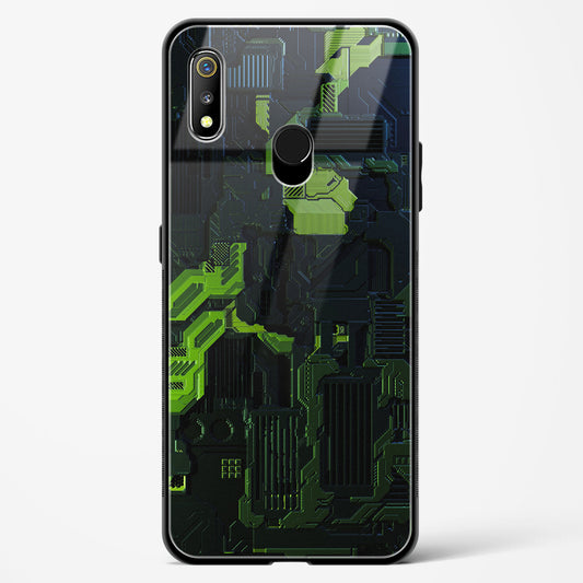 Shadowed Jade - Realme 3 Glass Gripper Case