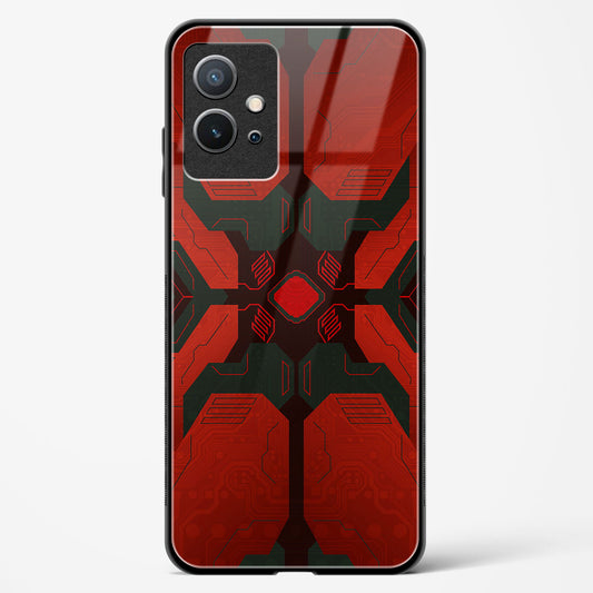 Crimson Chaos - Vivo Y75 5G Glass Gripper Case