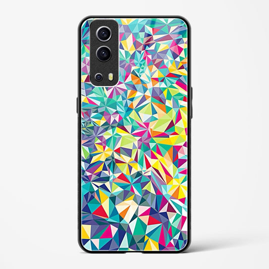 colorful geometric abstract - Vivo iQOO Z3 Glass Gripper Case