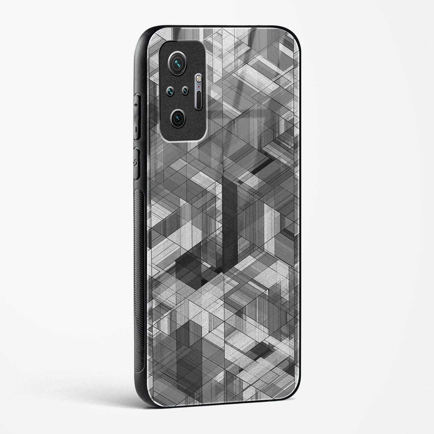 Black Diamond Grid Redmi Note 10 Pro Glass Case