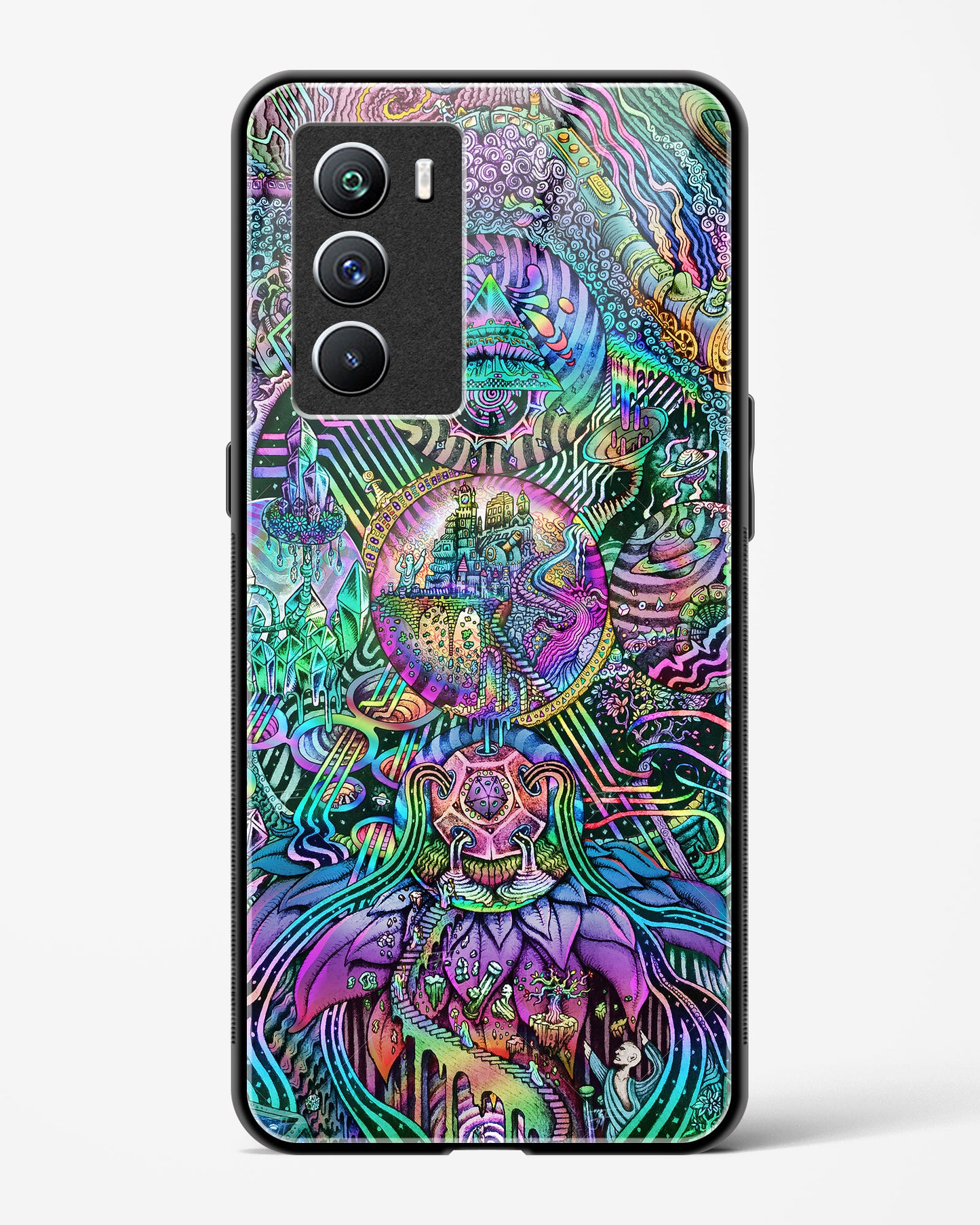 Trippy Galaxy - Vivo iQOO9 SE 5G Glass Gripper Case