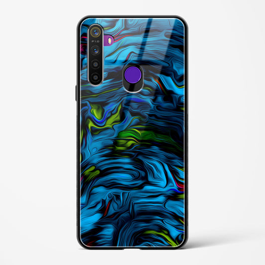 Aquatic Blue - Realme 5 Glass Gripper Case