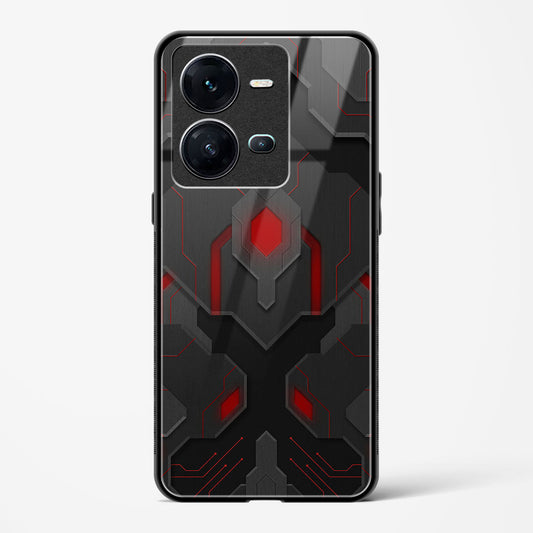 Obsidian Inferno - Vivo V25 Glass Gripper Case