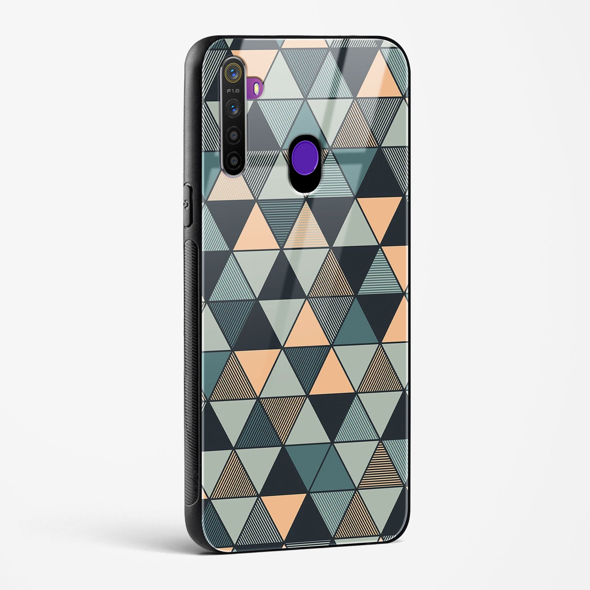 Triangle Mosaic - Realme 5s Glass Gripper Case