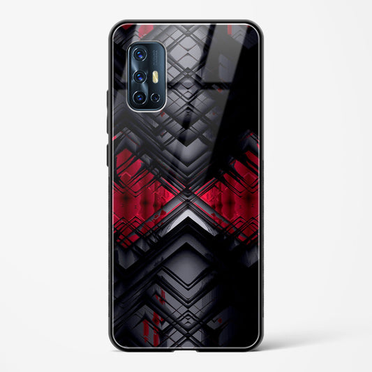 Red Eclipse - Vivo V17 Glass Gripper Case