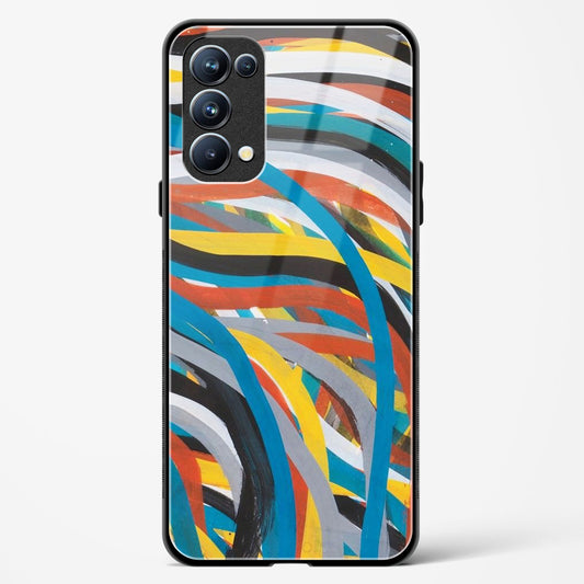 colorful stroke pattern - Oppo Reno 5 Pro Glass Gripper Case