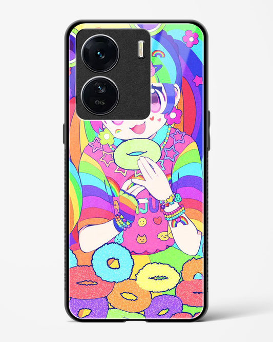 Kawaii Girl Art - Vivo iQOO Z7s Glass Gripper Case